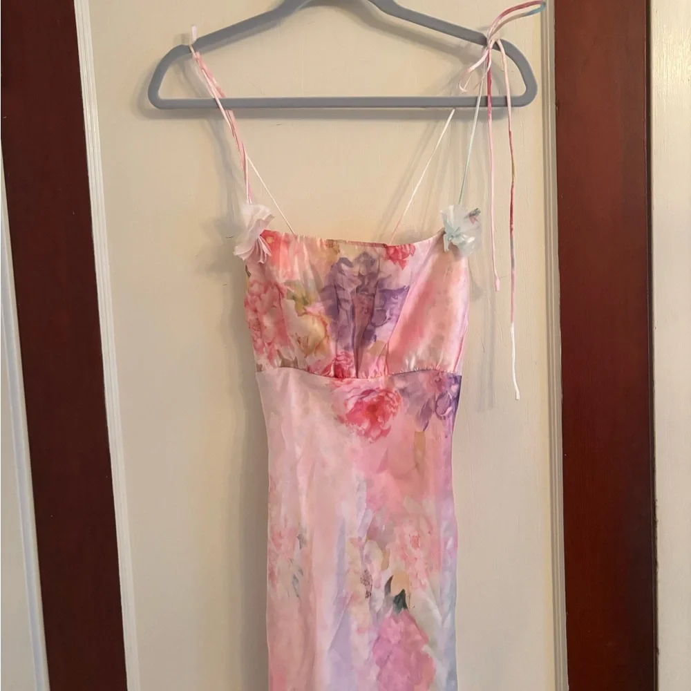 For Love and Lemons Lisa Pink Maxi Dress SMALL - Picture 10 of 12